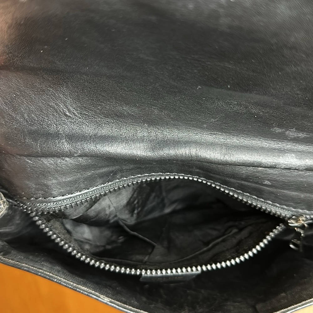 Celine Triomphe Vintage Black Leather Shoulder Bag w/Golden Trim. Comes with COA - Picture 14 of 17